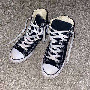 Women’s Black high top converse
